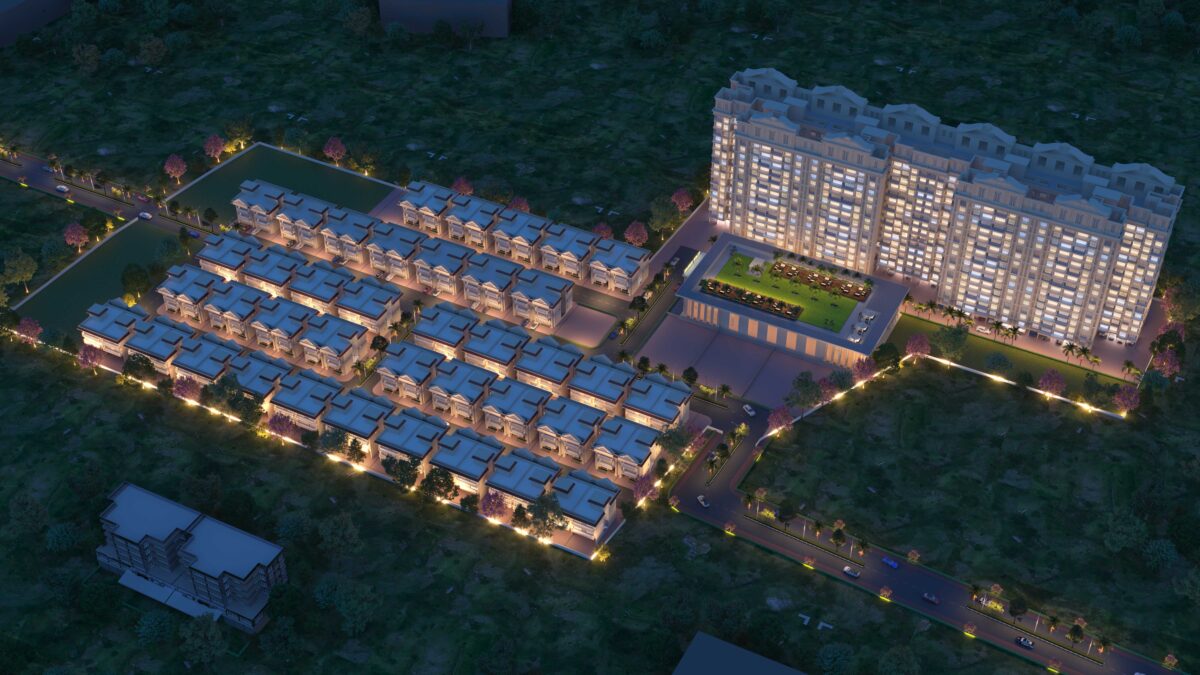 BIrd eye view night view