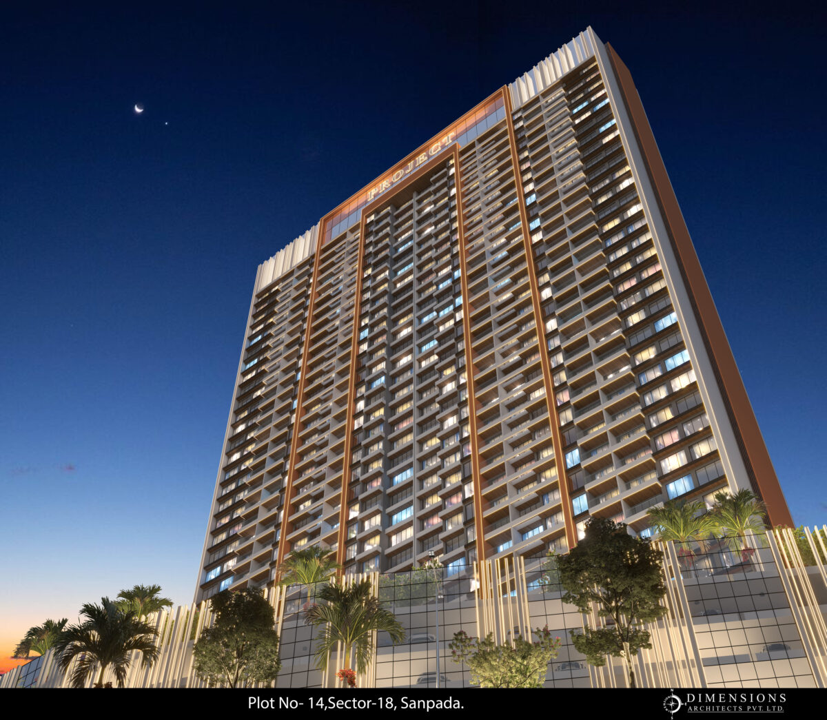 14 sector-18 Sanpada NIght view